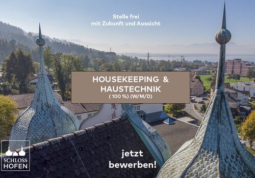 Stellenausschreibung "Mitarbeiter:in Housekeeping & Haustechnik" (100%)