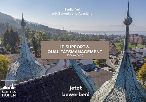 »IT-Support und Mitarbeit Qualitätsmanagement« (50 %) (m/w/d)