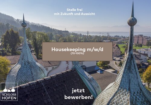 Stellenausschreibung Mitarbeiter:in Housekeeping (m/w/d) 70 - 100 % 